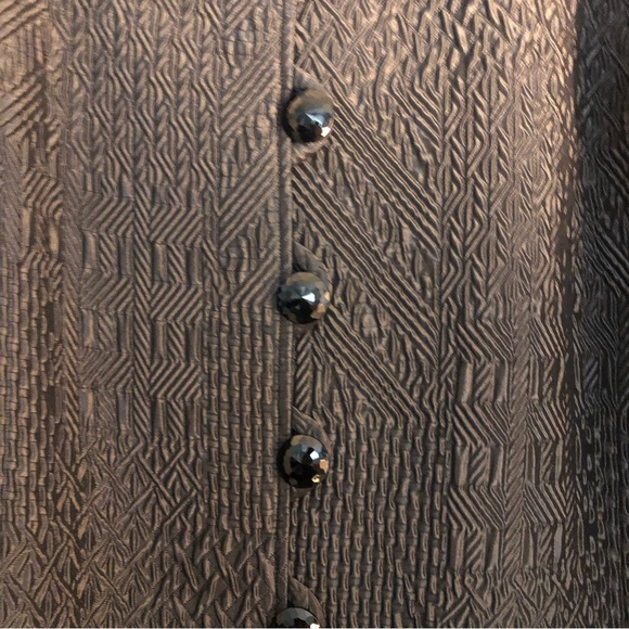 Caroline Rose Beautiful Black Button Coat - Picture 8 of 10